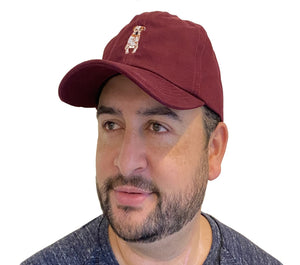 BURGUNDY RED BASEBALL HAT