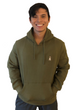 Load image into Gallery viewer, MILITARY OLIVE HOODED SWEATSHIRT
