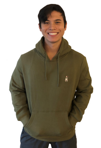 MILITARY OLIVE HOODED SWEATSHIRT