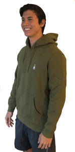 MILITARY OLIVE HOODED SWEATSHIRT