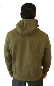 MILITARY OLIVE HOODED SWEATSHIRT